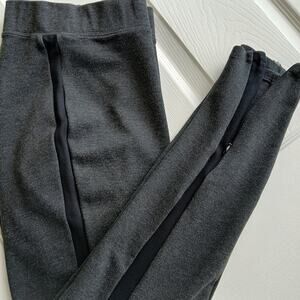 Old Navy Side Stripe Stevie Skinny Ankle Pants L heather grey hidden ankle zip